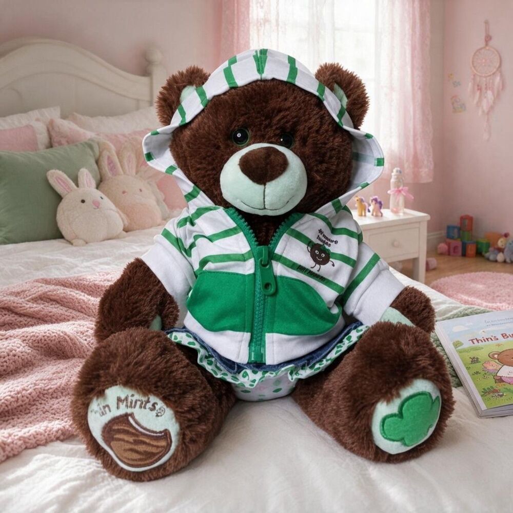 Build A Bear Girl Scout Thin Mints Cookie Bear Plush 12" 2013 Stuffed Animal